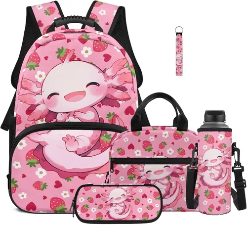 Miniatura 41 de Bulopur Eagle American Flag Print Kids Backpack Boys Elementary School 17 Inch Bookbag With Lunch Bag Water Bottle Holder Keychain Pencil Case 5