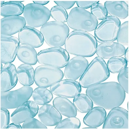 Miniatura 3 de Alfombrilla de baño, succión antideslizante para ducha InterDesign Pebblz, Vinilo, Azul, 0