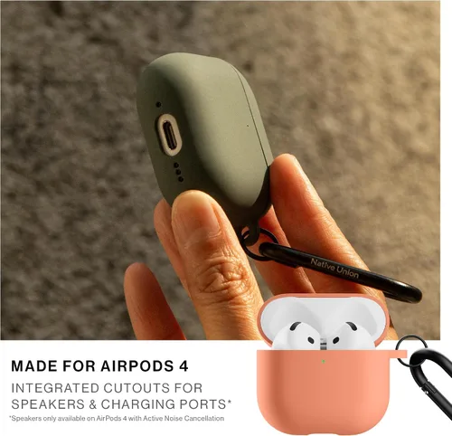 Miniatura 3 de Native Union Funda activa para AirPods 4 y AirPods 4 con cancelación activa de ruido, funda de silicona mate suave y sedosa con clip para fijar