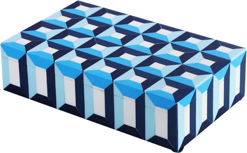 Miniatura 161 de Handicrafts Home Caja de recuerdo decorativa de 8 x 5 – Pequeña caja organizadora con tapa, almacenamiento decorativo Boho, caja de memoria retro