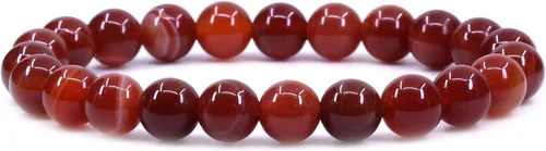 Miniatura 67 de Amandastone Pulsera elástica de cuentas redondas de 0.315 in con piedras preciosas naturales de 7 pulgadas