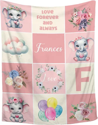 Miniatura 10 de Manta de bebé personalizada con estampado de vaca, nombre personalizado, manta de cumpleaños para recién nacido, manta de recepción para niño
