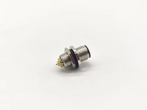 Miniatura 6 de Elecbee 17 Pin M12 Cable A Code Male Straight Rear Bulkhead Waterproof Panel Receptacles Solder Type