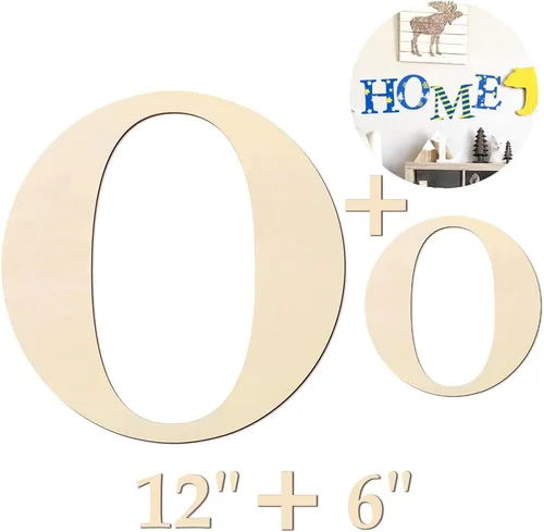 Letras de madera de 12 y 6 pulgadas para proyectos de manualidades, decoración de pared, decoración del hogar y fiesta de cumpleaños, decoración de