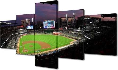 Miniatura 81 de Arte para pared, lienzo para estadio deportivo, arte para pared, diseño de campo de Wrigley en Chicago, pinturas de Chicago, impresiones sobre