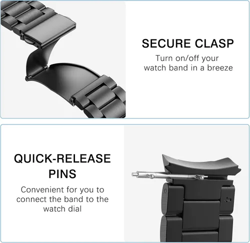 Miniatura 4 de MoKo Metal Band Compatible con Samsung Galaxy Watch 7 FE 6 5 4 Banda 40mm 44mm/Watch 5 Pro Banda 45mm/Watch 6 Classic Banda 43mm 47mm/4 Classic 42mm