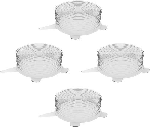 unwasted Tapas de silicona reutilizables (pequeñas) – Actualiza tus utensilios de cocina con nuestras fundas de silicona para el almacenamiento de