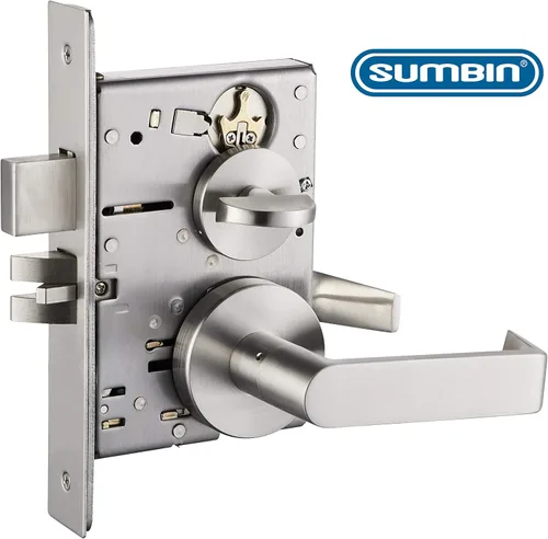 Miniatura 2 de Juego de Manija de Puerta de Palanca de Cerradura de Mortaja Comercial SUMBIN para Puerta de Corredor F13 Función Seccional/Dormitorio