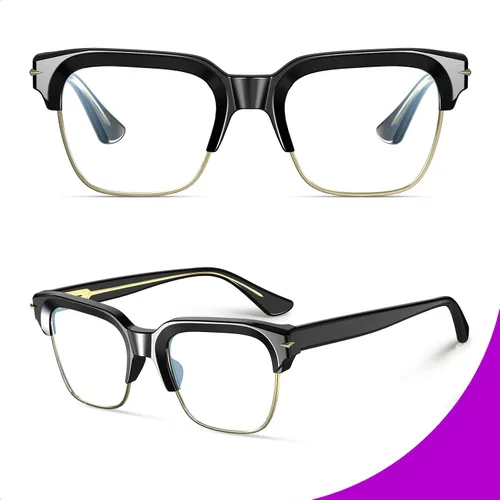 Miniatura 5 de VISOONE Light Weight TR90 Blue Light Blocking Glasses Frame Vision Protector Men Women ELBERT
