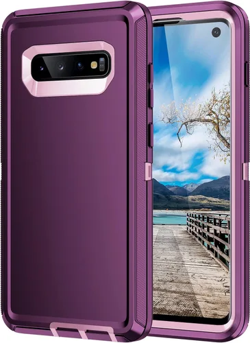Miniatura 22 de Funda para Galaxy S10, [sin protector de pantalla] resistente a prueba de golpes, polvo y caídas, 3 capas de protección completa del cuerpo, funda