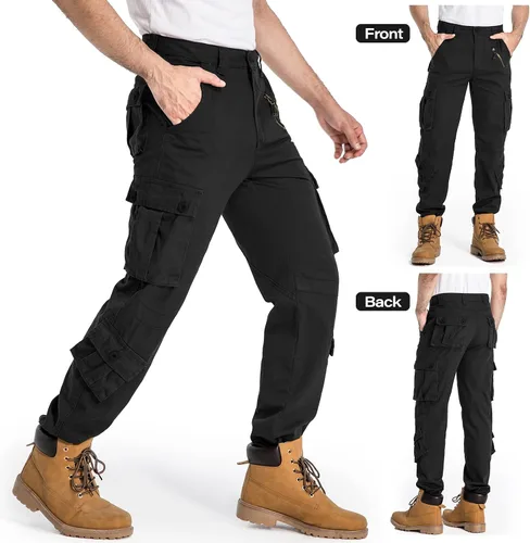 Miniatura 4 de BDU - Pantalones militares casuales para hombre, tácticos de combate militar salvaje ACU Rip Stop Camo Cargo pantalones de trabajo con 8 bolsillos