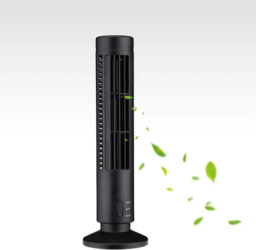 Miniatura 2 de Zetiling Ventilador de torre para dormitorio, ventilador de piso, 2 velocidades y modos de viento, mini ventilador de torre sin aspas USB