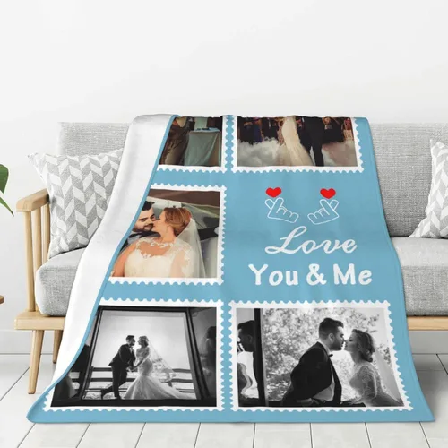 Miniatura 67 de JCETUNO Regalos personalizados de San Valentín para él y ella, mantas personalizadas con foto, mantas de fotos personalizadas, mantas de fotos