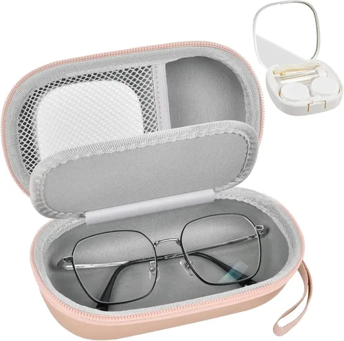 Miniatura 10 de GWCASE Estuche Portátil 2 en 1 para Lentes de Contacto y Estuche para Gafas, Bolsa Estuche de Viaje para Lentes de Contacto con Kit