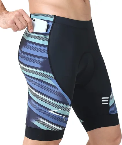 Miniatura 6 de Sportneer Pantalones cortos de ciclismo acolchados para hombre, pantalones cortos acolchados con bolsillos para ciclismo de montaña y carretera