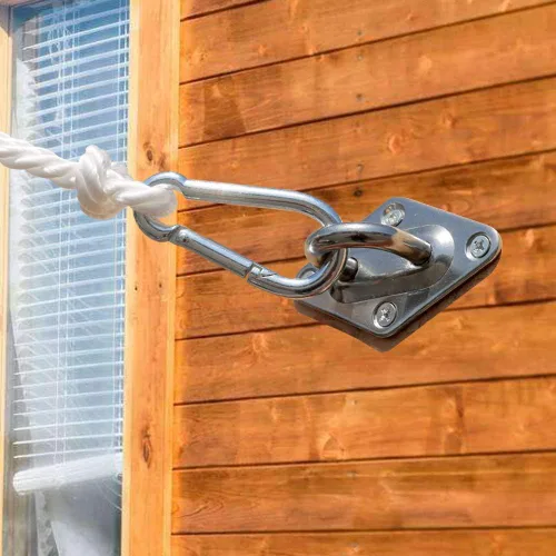 Miniatura 7 de Kit de accesorios para toldo, instalación de vela rectangular / cuadrada resistente y antioxidante para patio, césped y jardín (44 piezas)