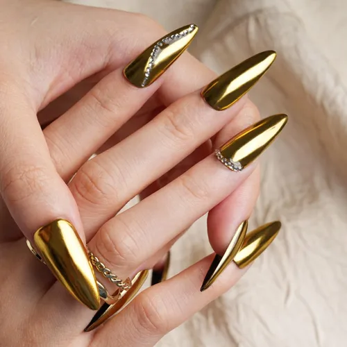 Miniatura 2 de Pretty Diva Polvo de uñas cromado dorado, polvo cromado dorado para uñas, polvo cromado para uñas, polvos cromados para esmalte de gel, polvo