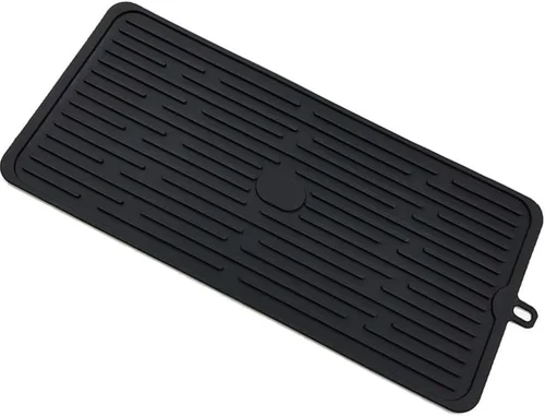 Miniatura 9 de Tapete pequeño para secar platos, tapetes de silicona para encimera de cocina, 11.5 x 9.1 pulgadas, para estante sobre el fregadero, ollas