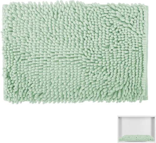 Miniatura 17 de Alfombra escolar de chenilla, 100% microfibra, con parte trasera antideslizante para decoración de casillero (azul, 10 x 10 pulgadas)