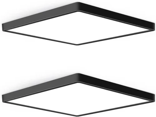 Miniatura 8 de Paquete de 2 luces LED de techo empotradas de 12 pulgadas y 24 W, luz de techo LED cuadrada de 5000 K, luz de techo LED plana de 3200 lm