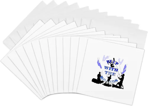 Miniatura 7 de 3dRose Kitesurf Retro Montage Be Up With The Boards Blue Text 1 Greeting Card with envelope