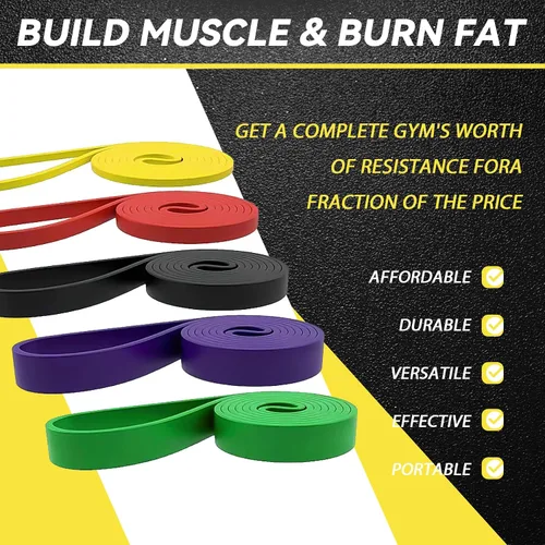 Miniatura 7 de Resistance Bands, 5 Pack Pull-up Bands, Fabric Resistance Bands for Legs, Workout Bands, Exercise Bands Set for Fitness, Working Out, Body