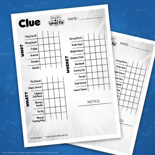Miniatura 9 de USAOPOLY CLUE: Diary of a Wimpy Kid Resuelve el misterio en este juego de pistas coleccionable con licencia oficial con personajes y ubicaciones
