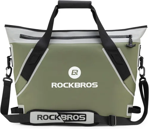 Miniatura 7 de ROCKBROS Hielera suave aislada a prueba de fugas portátil para 36 latas, enfriadores grandes de lados suaves, impermeable, con aislamiento térmico