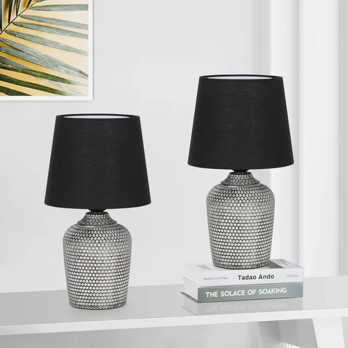 Sucolite Juego de 2 lámparas de mesa pequeñas de 11.8 pulgadas, lámparas de mesita de noche para dormitorio, habitación de los niños, bonitas