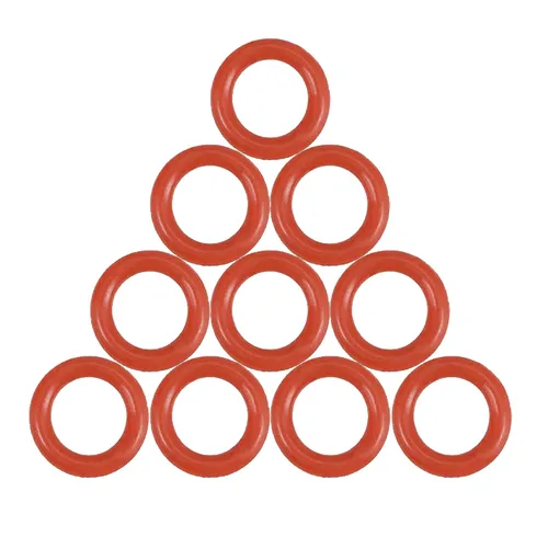 Miniatura 6 de [10 unidades] juntas tóricas de silicona rojas de 0.157 in de diámetro exterior 0.079 in de diámetro interno 0.039 in de ancho, junta de sellado