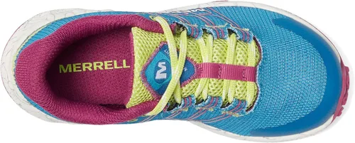 Miniatura 2 de Merrell Zapato de senderismo Moab Flight Low unisex para niños, Verde azuladoLimaFucsia