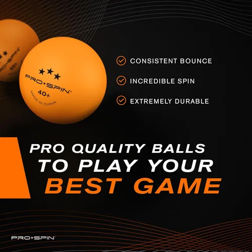 Miniatura 4 de PRO-SPIN Ping Pong Balls - 3-Star Premium Orange Table Tennis Balls High-Performance 40+ ABS Professional Quality Ultimate Durability for Indoor