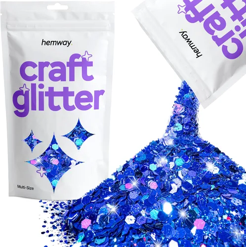Miniatura 30 de Hemway Craft Glitter - Rojo Copos de lentejuelas metálicas de varios tamaños para manualidades de resina y epoxi Suministros para vasos