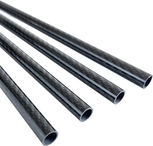 Miniatura 14 de 2 piezas Tubo de Fibra de Carbono 6 mm x 4 mm x 420 mm, 6 ~ 50 mm Disponible, 3 K rollo Envuelto Twill Mate Acabado.