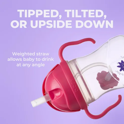 Miniatura 3 de Lansinoh b.box - Vaso para beber con popote con peso para bebés de 6 meses en adelante, a prueba de fugas, sin BPA, taza de 8 onzas, para beber