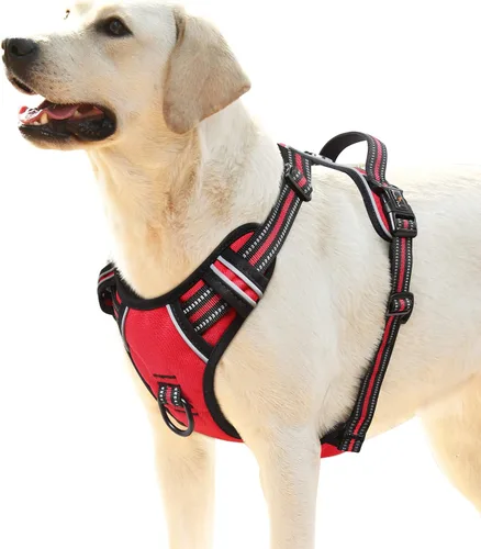 Miniatura 22 de Arnés para perro HEELE para perros grandes sin tirones Chaleco arnés para perro grande con mango acolchado suave reflectante para entrenamiento al