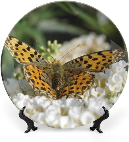 Miniatura 11 de Placa decorativa de animales de camello, placa decorativa de cerámica para pared, plato decorativo con soporte, placa redonda de exhibición
