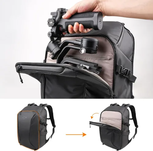 Miniatura 3 de Besnfoto Mochila para cámara para fotógrafo, bolsa impermeable expandible para cámara DSLR/SLR/sin espejo/Drones para laptop de hasta 16 pulgadas