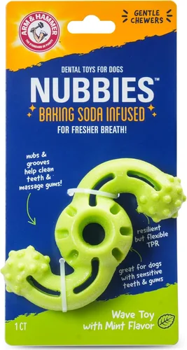 Miniatura 11 de Arm & Hammer Nubbies Gator - Juguete dental masticable para perros, sabor a menta, bicarbonato de sodio, con infusión de ranuras, placa de reducción