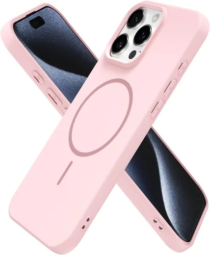 Miniatura 283 de oakxco Funda de silicona Mag Safe para iPhone 17 Pro Max, funda magnética delgada y fina compatible con carga inalámbrica MagSafe, bonita funda Negro