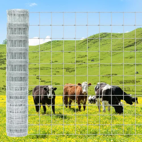 Miniatura 8 de Valla de Granja 4 pies x 164 pies Recubrimiento de Zinc Pesado Valla de Ganado Galvanizada Cerca de Campo Valla para Ovejas Valla para Cabras Malla