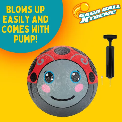 Miniatura 2 de SCS Direct Gaga - Juego de 3 pelotas de juego (8.5 pulgadas) con bomba de aire, paquete de goma duradera para dodgeball, kickball, juego