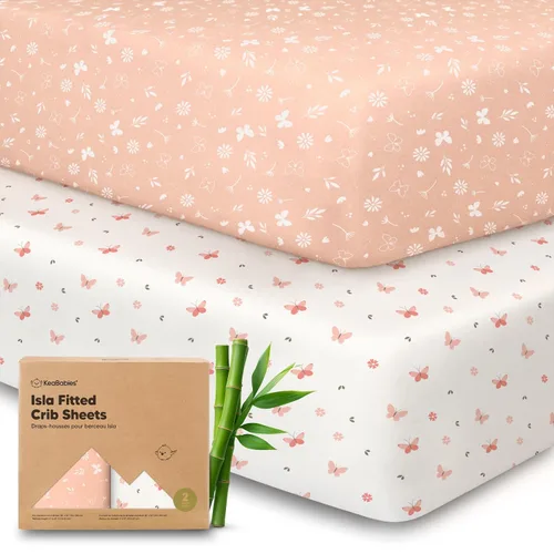 Miniatura 18 de KeaBabies Paquete de 2 sábanas de cuna para bebé, para niño y niña - 52x28 Fibra viscosa derivada del bambú, sábana para cama de niño pequeño