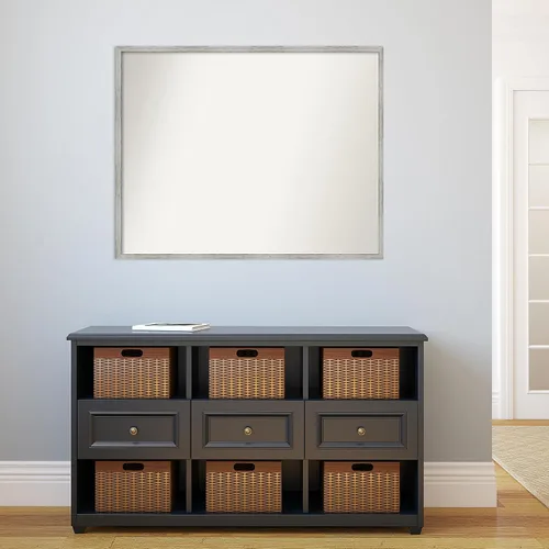 Miniatura 660 de Amanti Art Espejo de baño blanco para sobre el fregadero, 32 x 45 pulgadas, espejo de tocador rectangular blanco esbelto, marco de madera moderno