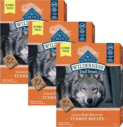 Miniatura 20 de Blue Buffalo Wilderness Trail Treats - Galletas crujientes para perros, sin granos, con alto contenido de proteínas, receta de pato, caja de 36 onzas