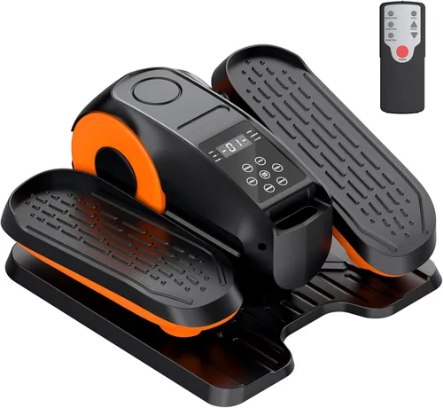 HTM Máquina elíptica para debajo del escritorio, ejercitador elíptico eléctrico para personas mayores, ejercitador de pedales de 12 velocidades,