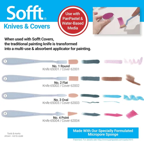 Miniatura 4 de Sofft Artist Tools by GOLDEN, Covers - Paquete mixto (paquete de repuesto), paquete de 40, pasteles profesionales para artistas