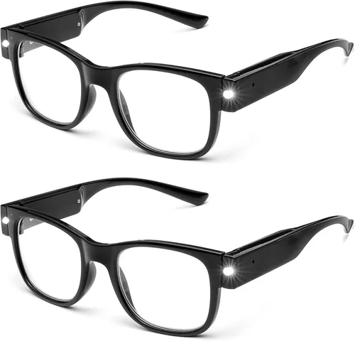 Miniatura 7 de SKYWAY Gafas de Lectura con Luz Recargables, Lectores LED Brillantes con Luces, Lentes de Visión Clara, Unisex