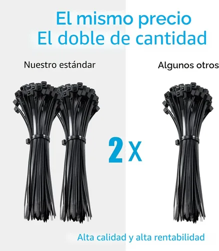 Miniatura 3 de Bridas de 4 pulgadas (paquete de 200), bridas pequeñas con resistencia a la tracción de 18 libras, color negro, por TANTTI Supply Resistencia a