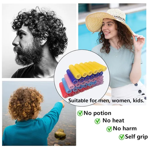 Miniatura 5 de 36 PCS Rizadores de Cabello Pequeños con Autoagarre Sin Calor Rizadores de Rodillo Rizadores de Cabello Pro Salón Peluquería Rizador DIY Peinado